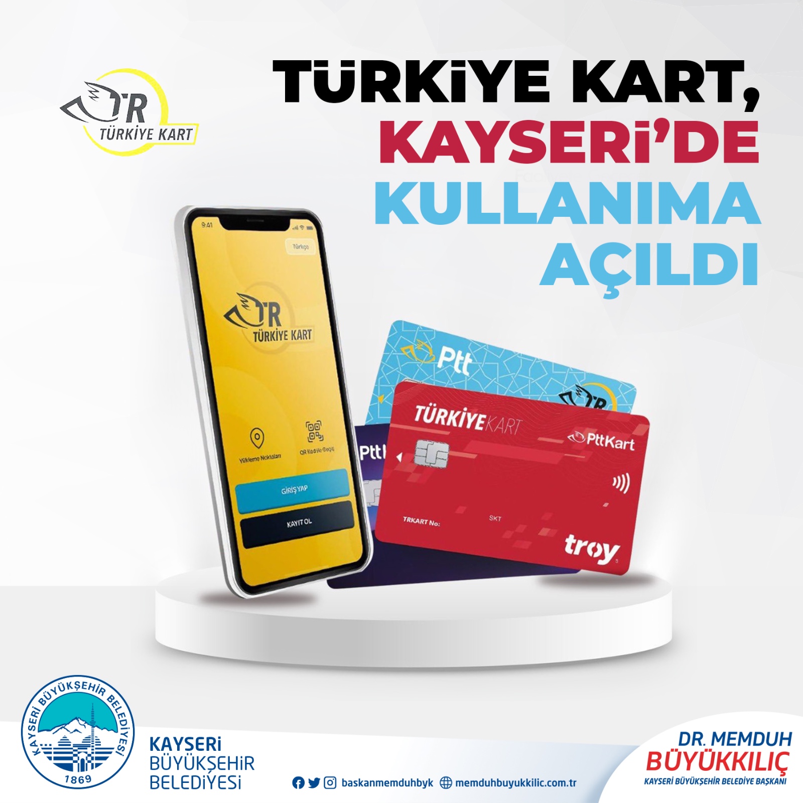 Türkiye kart, Kayseri’de kullanıma açıldı